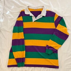 Striped Mardi Gras Rugby Shirt